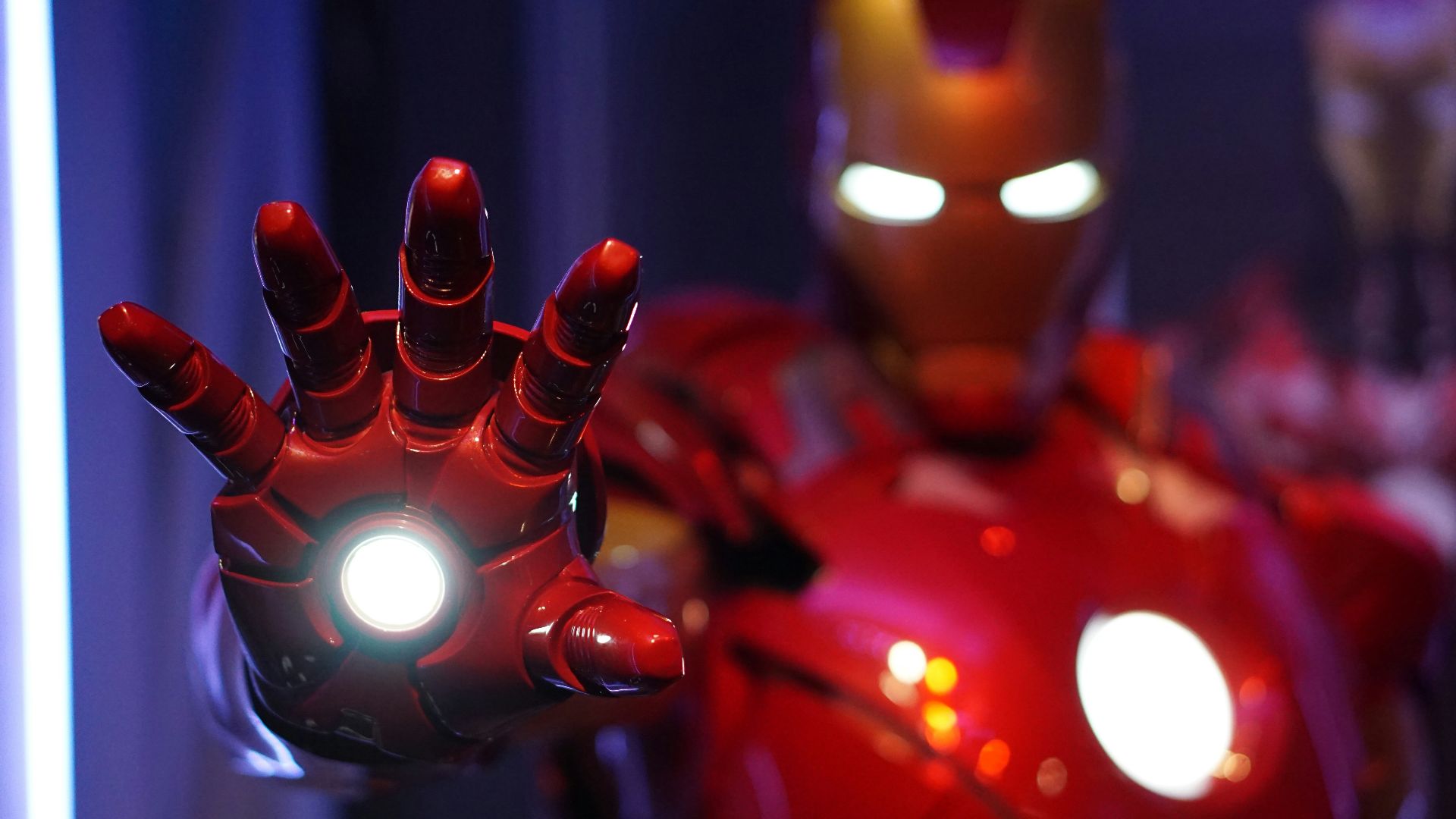 a close up of a hand with a light on it