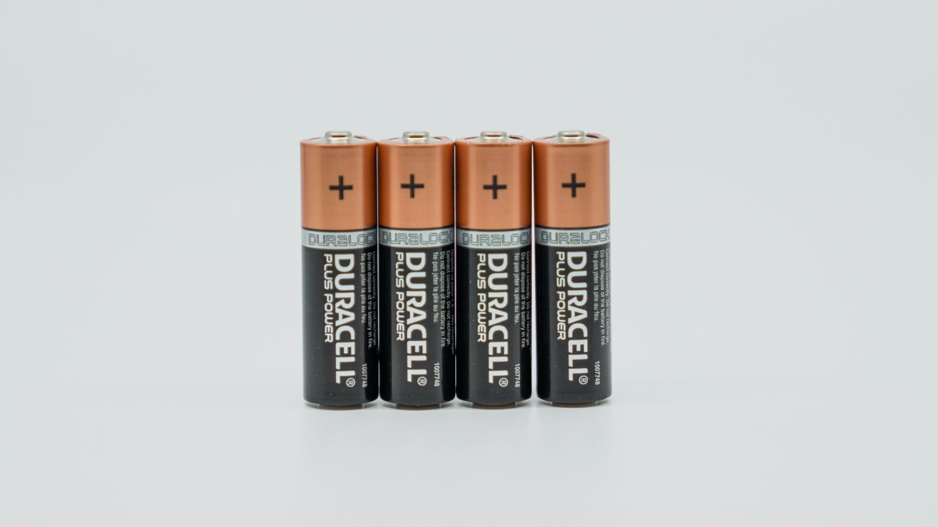 four Duracell batteries