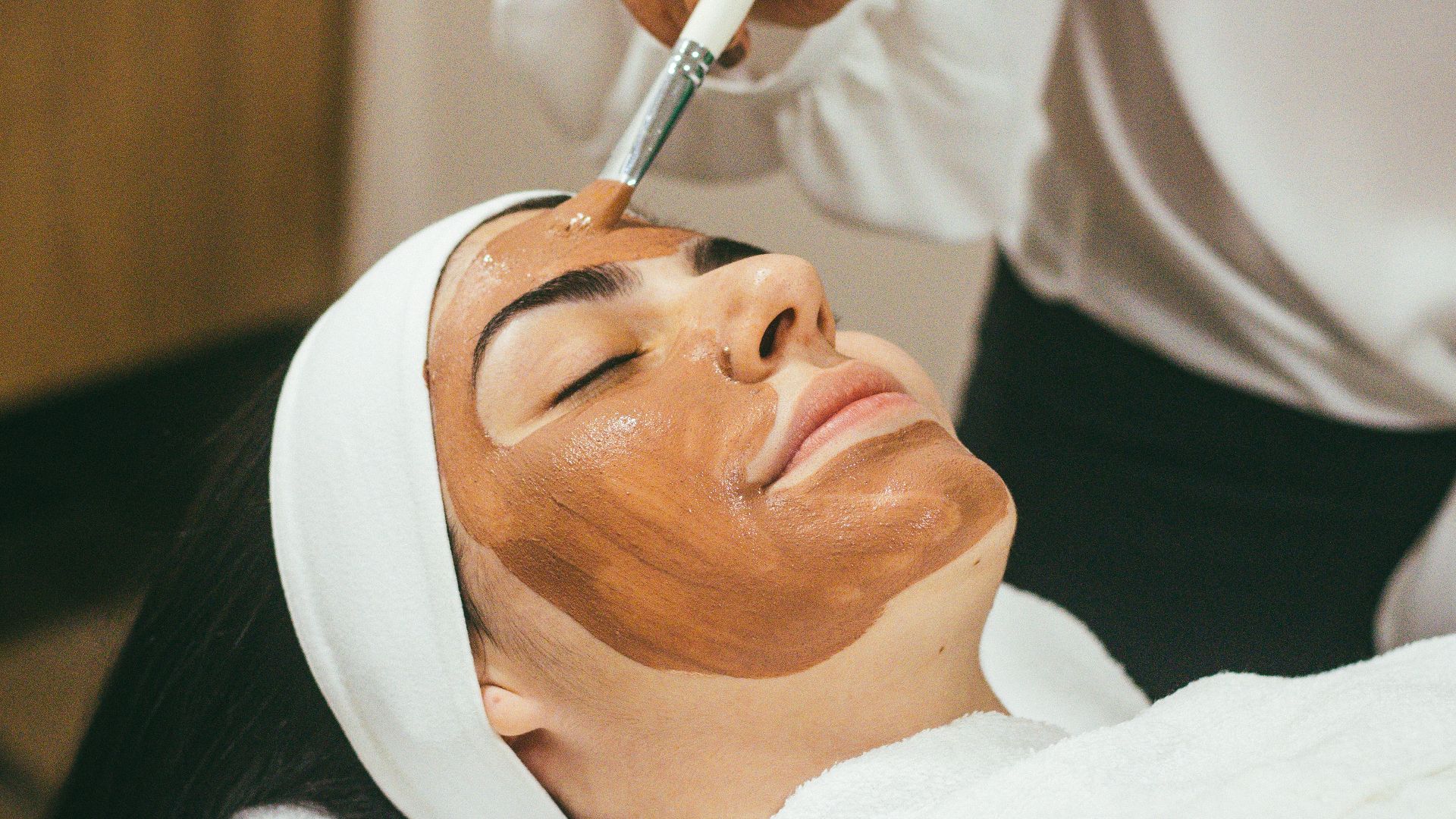 man wearing mud mask