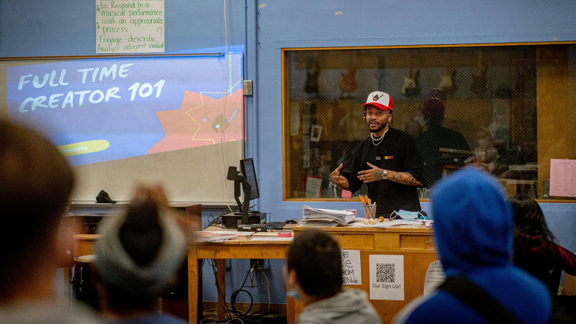 a person giving a presentation