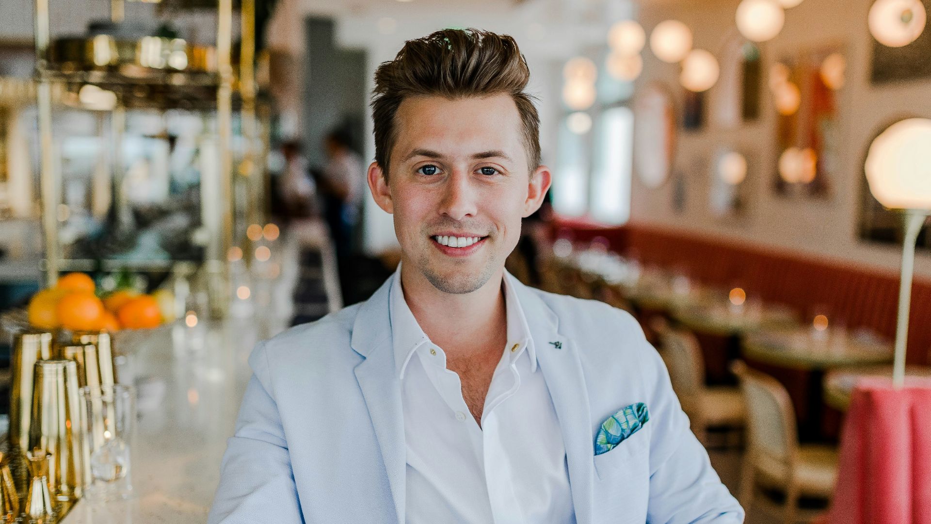 woman wearing blue coat