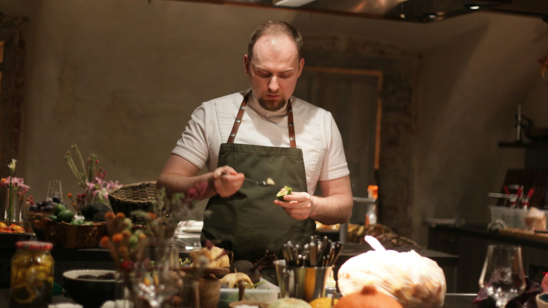 man standing in front of desk