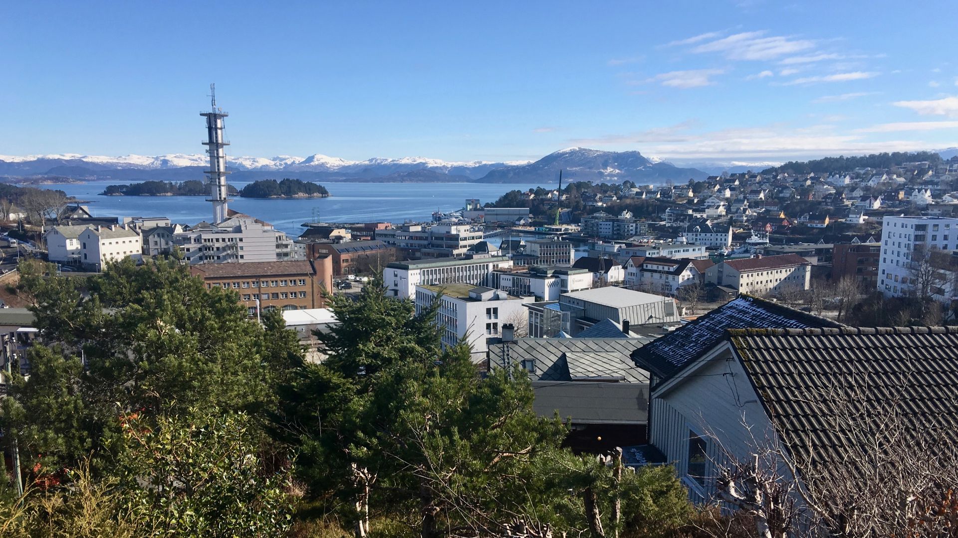 File:Panorama view of central Leirvik town on Stord Island, Norway (seen from Lønningsåsen) 2018-03-13 A.jpg