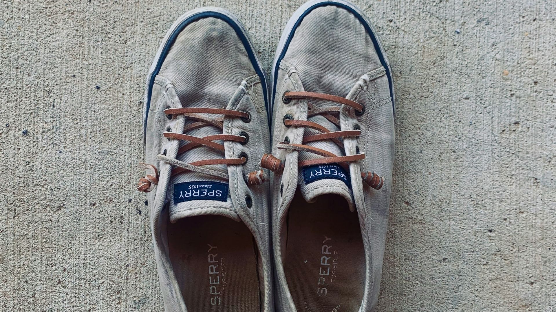 white and brown lace up sneakers