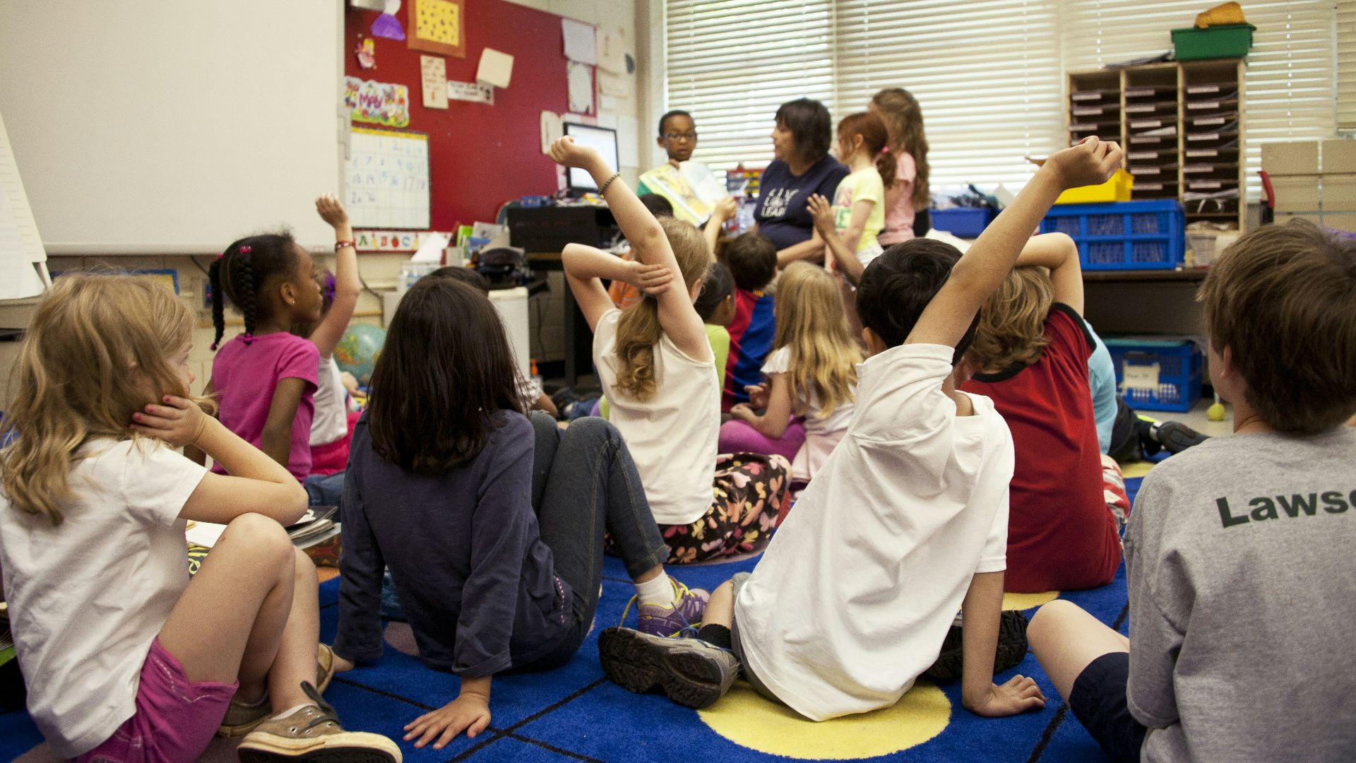 people sitting on blue carpet