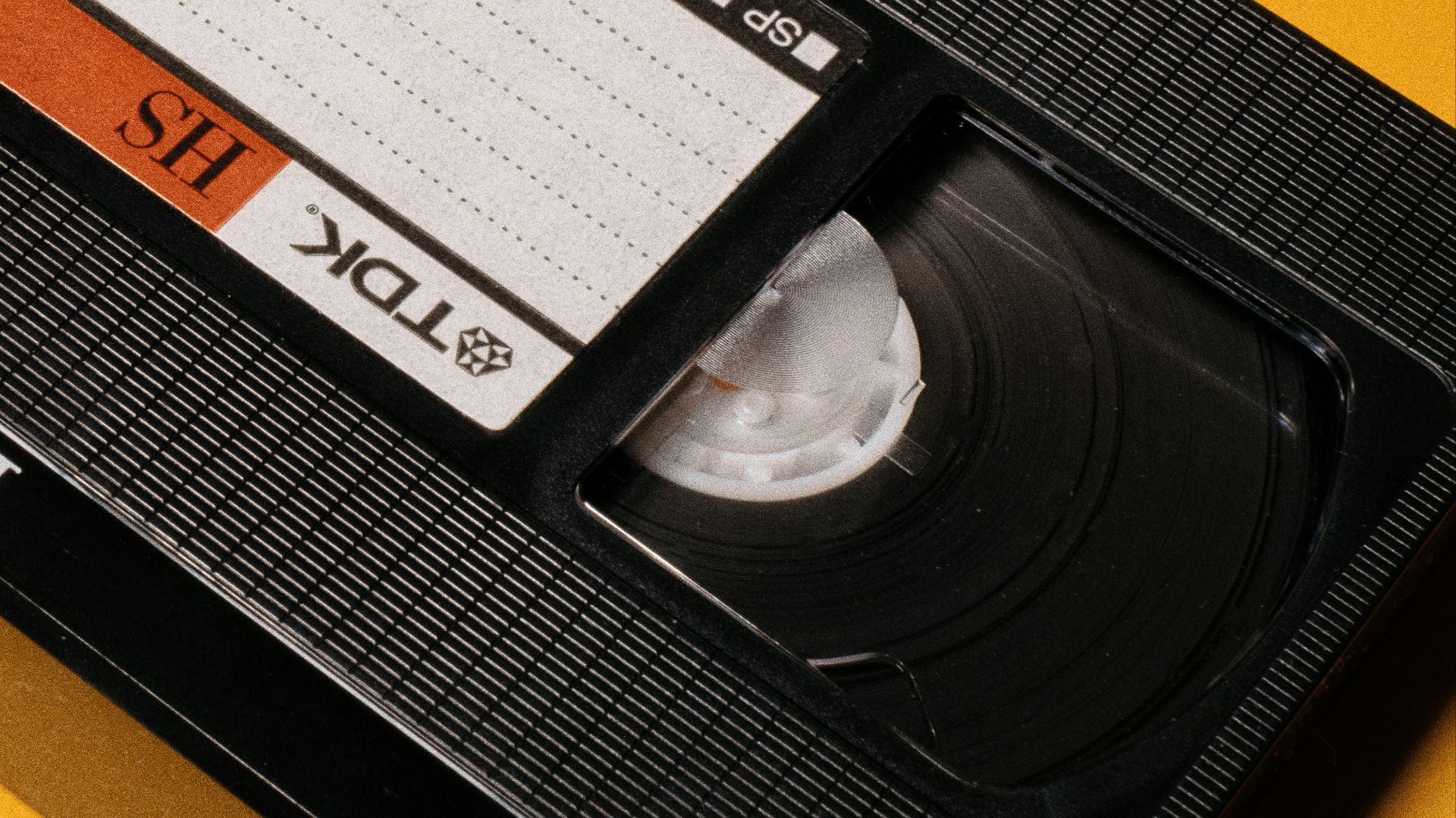 a close up of an old school cassette