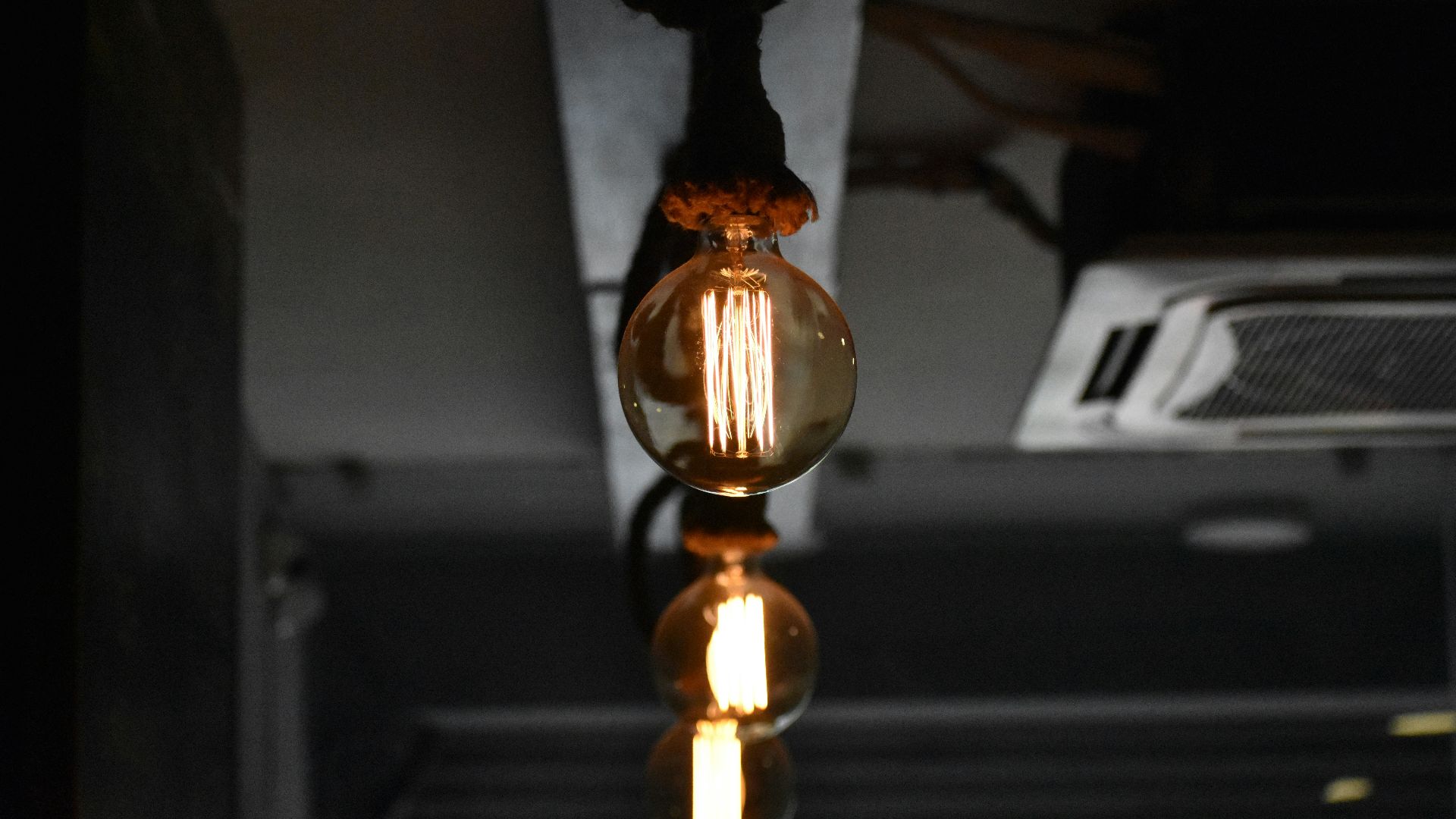 round glass lamps turn on