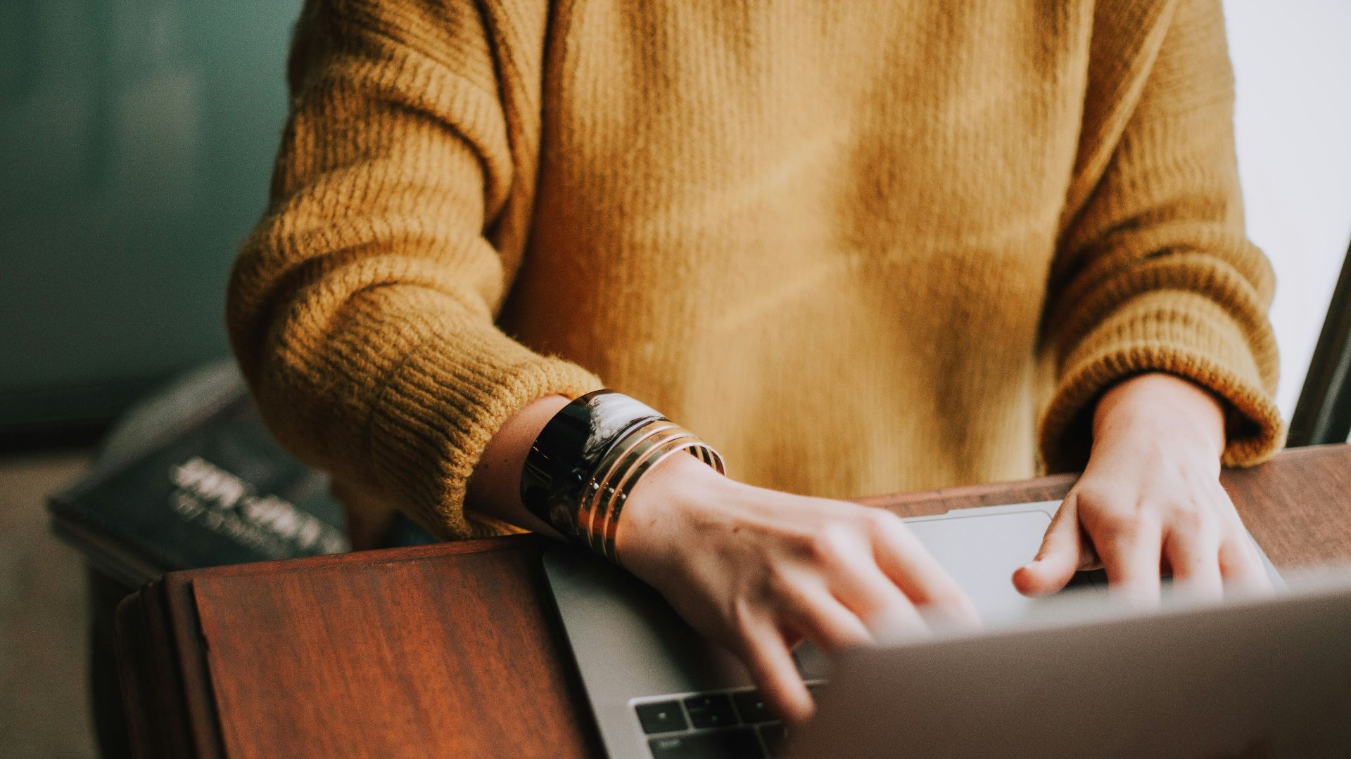 person using laptop computer