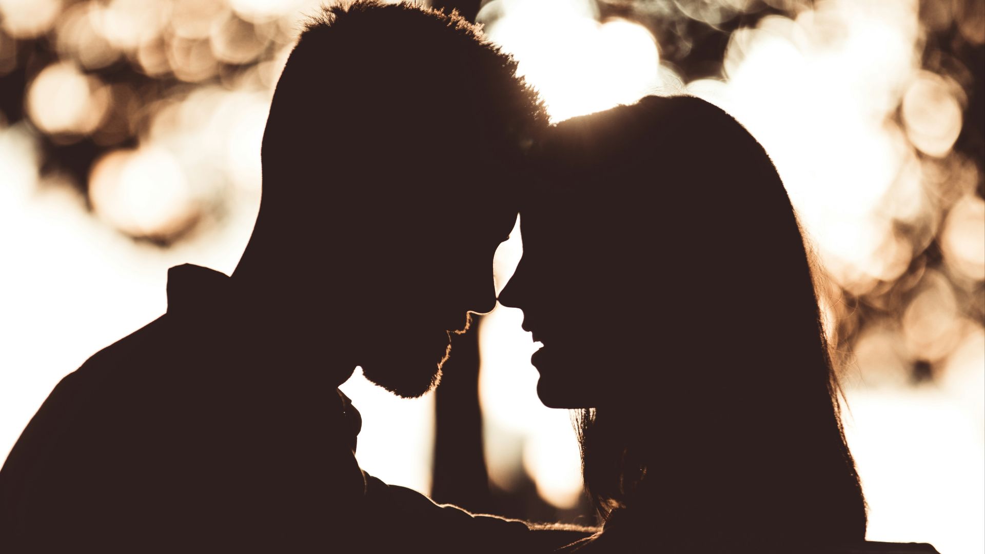 silhouette photography of couple