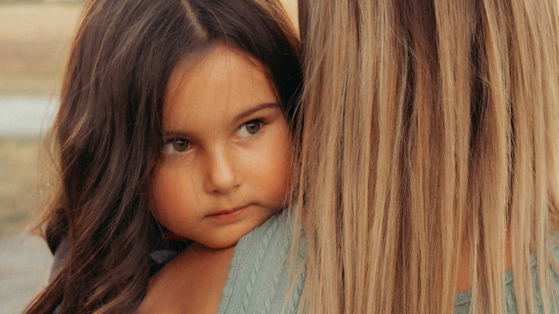 a woman with long hair