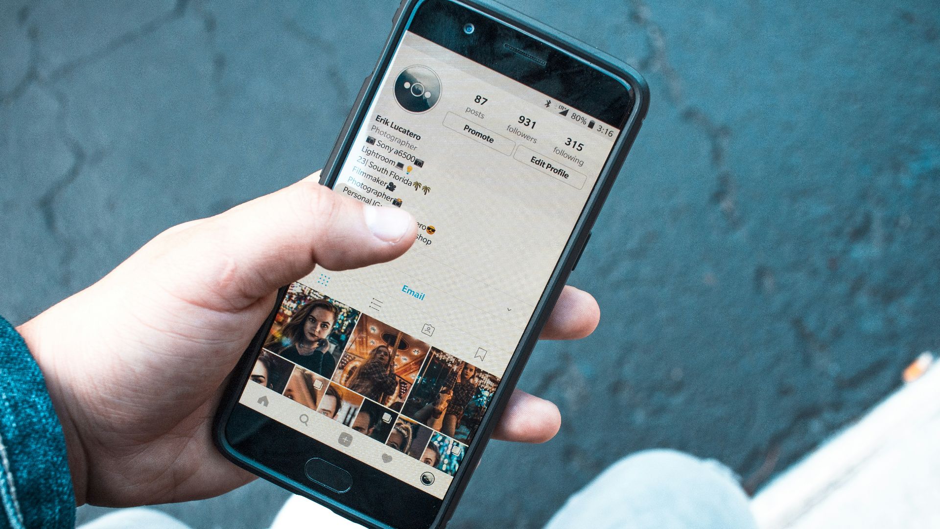 person holding Android smartphone