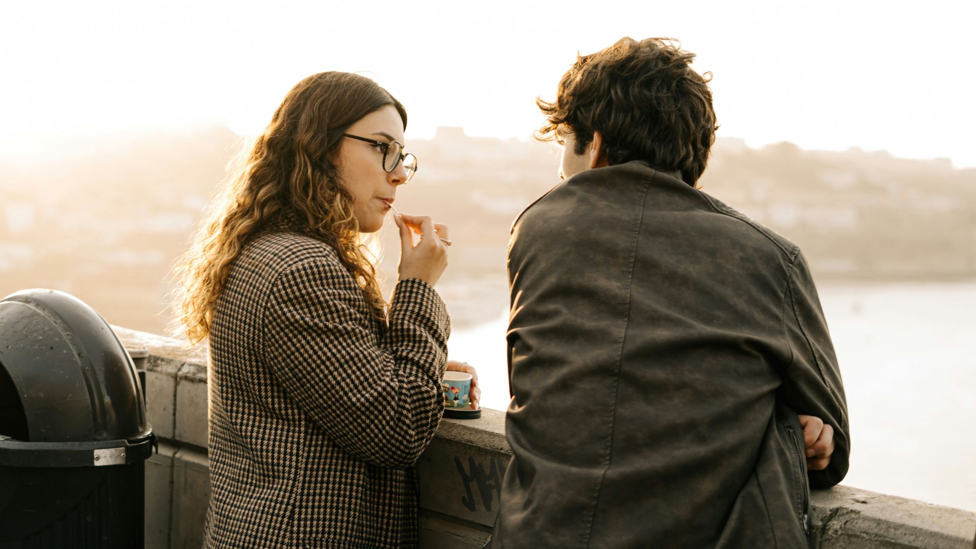 A man and a woman standing next to each other