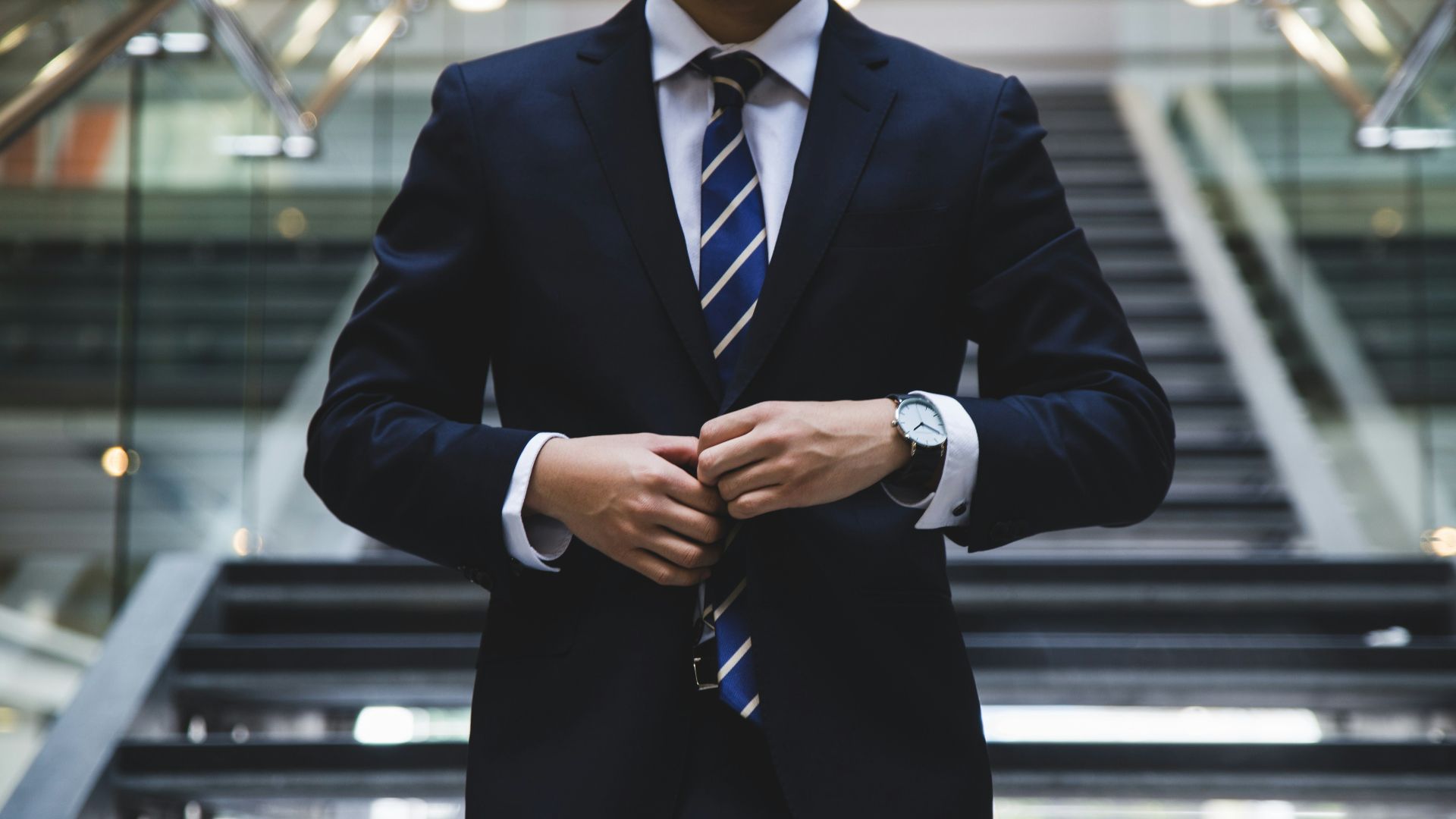 person standing near the stairs