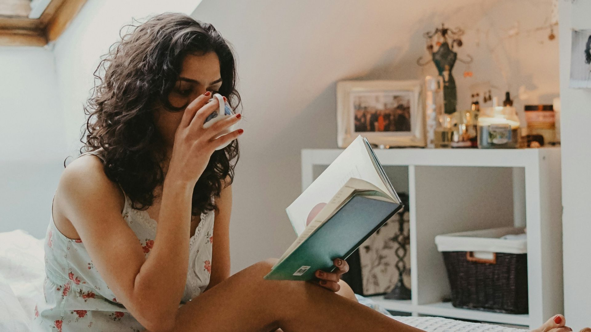 woman holding book