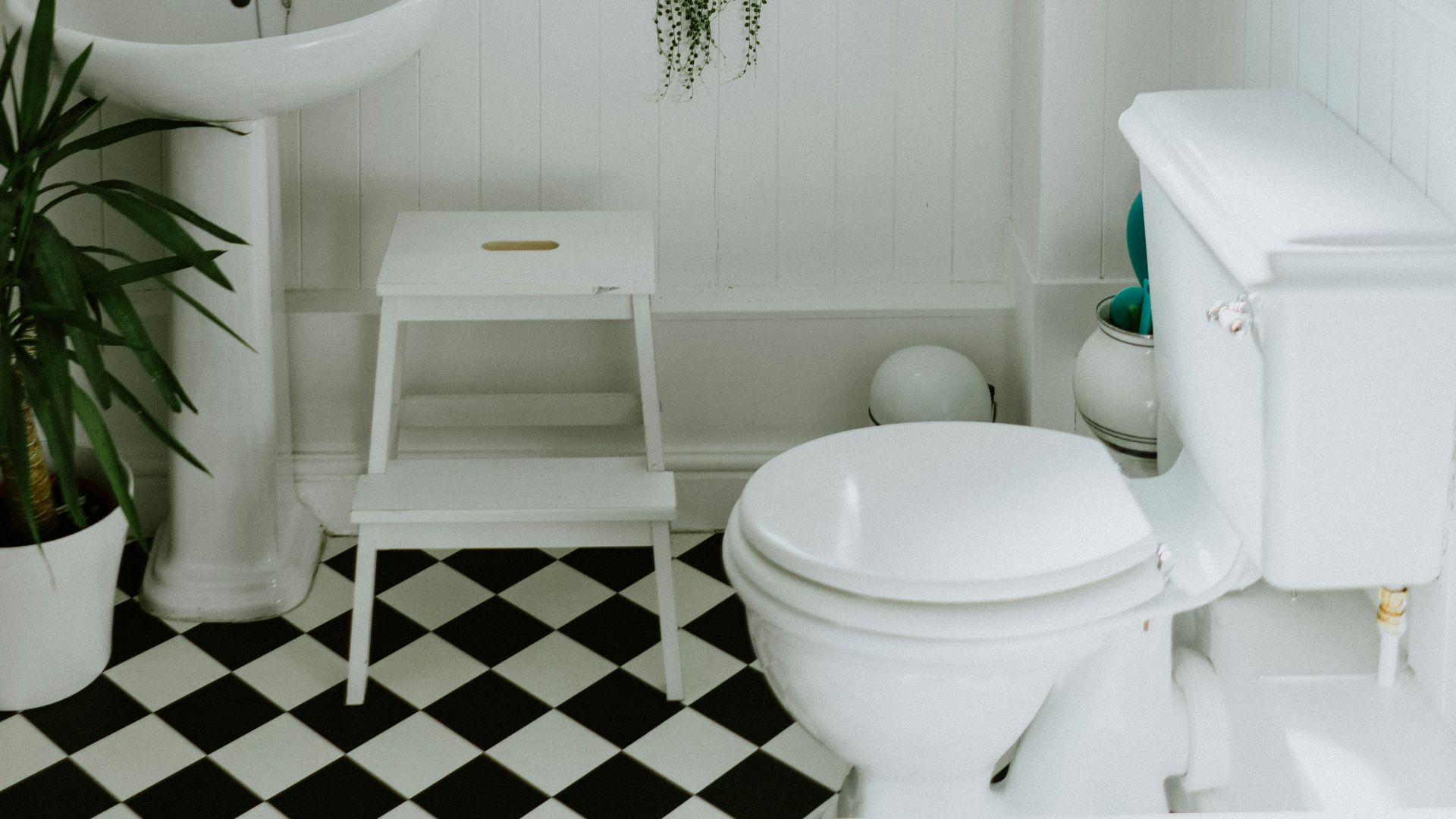 white ceramic pedestal sink