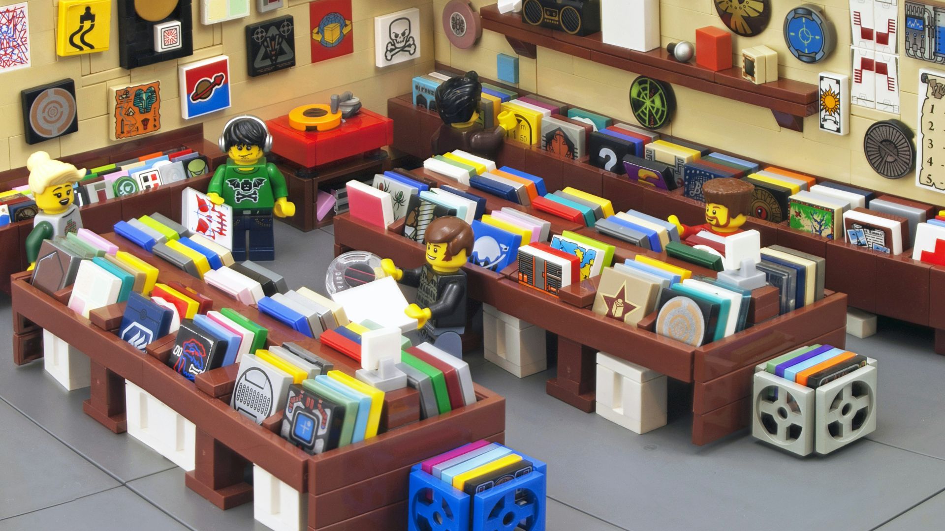 desk and organizers near wall