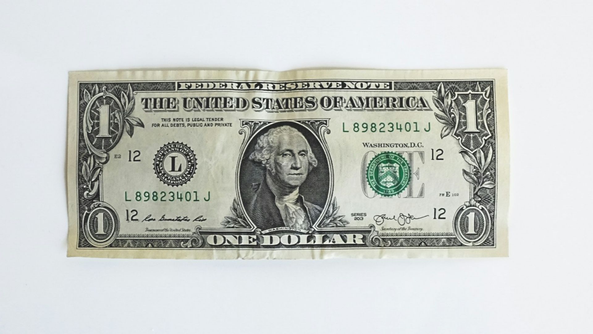 1 U.S. dollar banknote