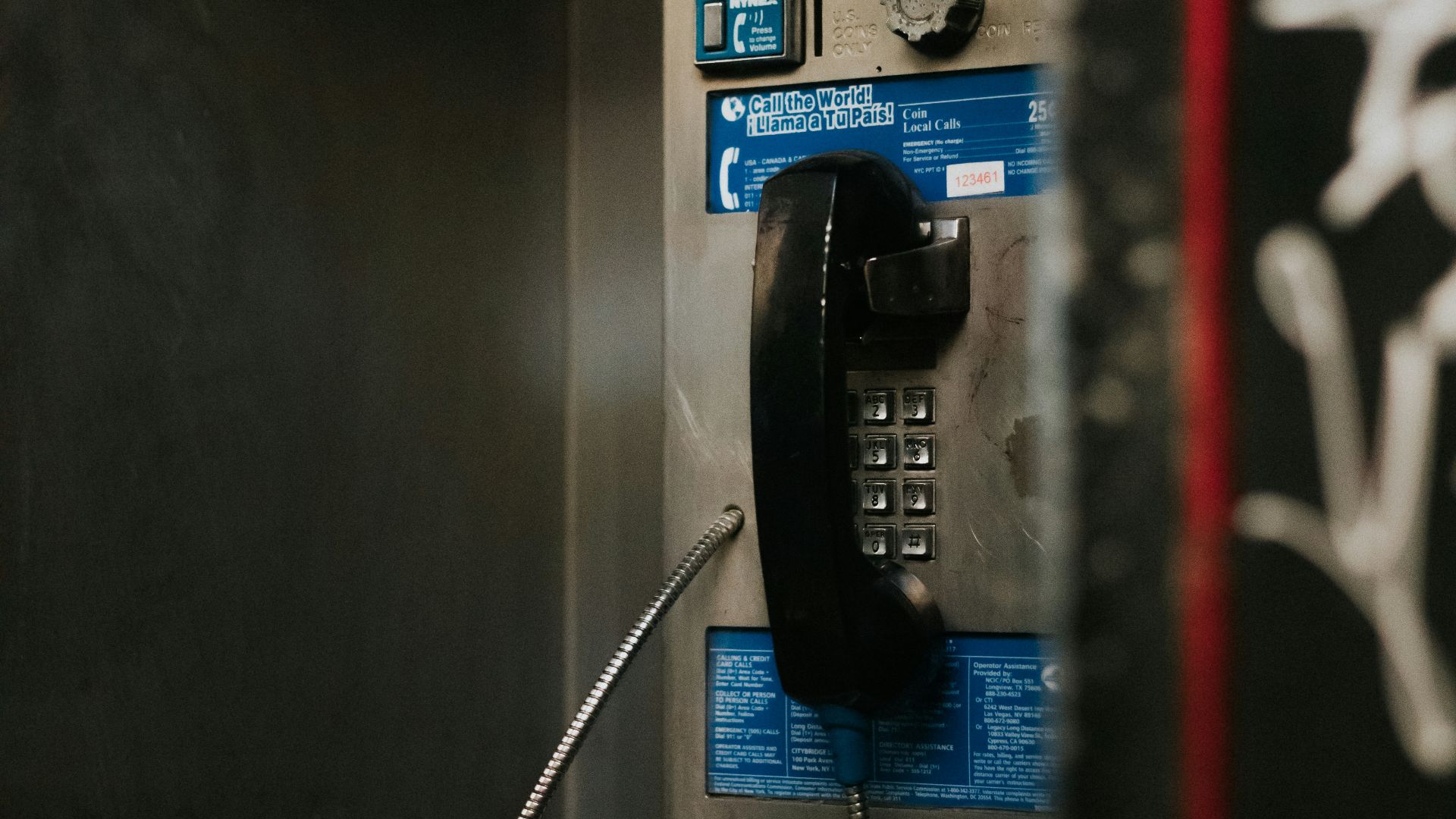 black corded telephone