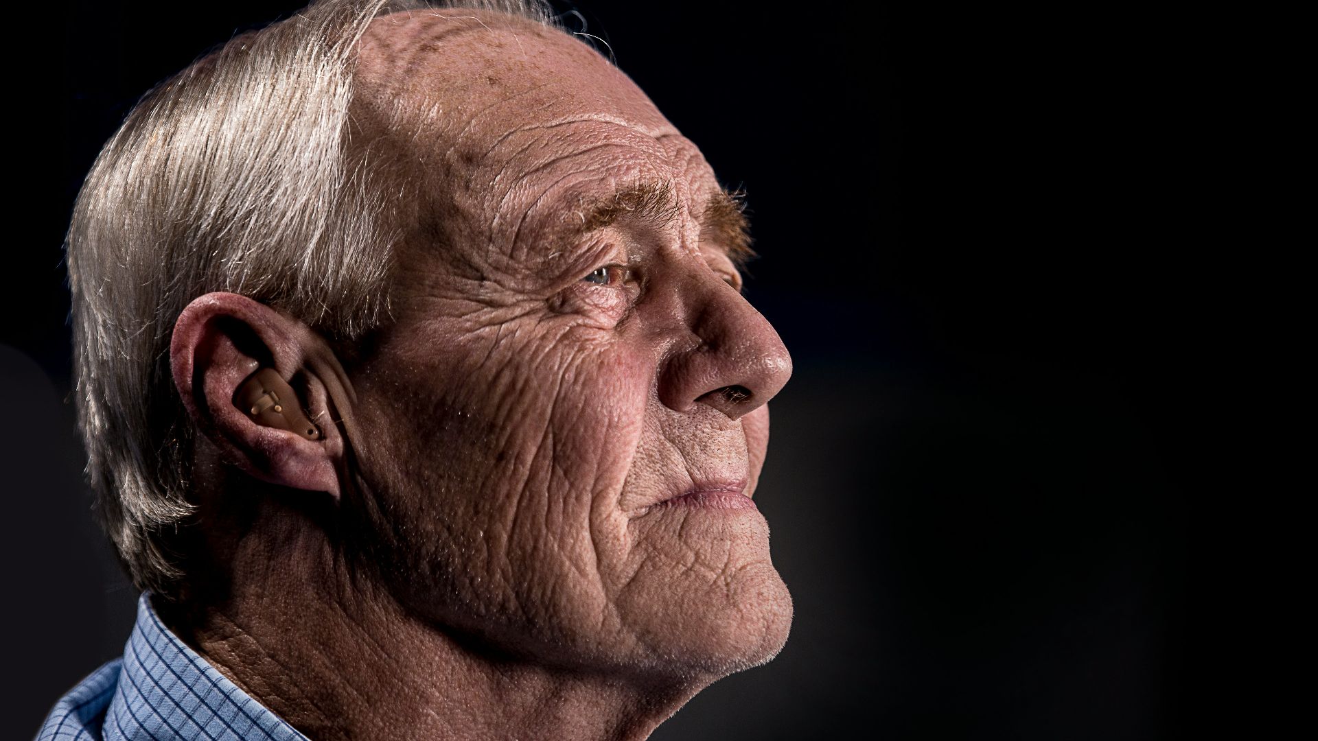 side view of man's face