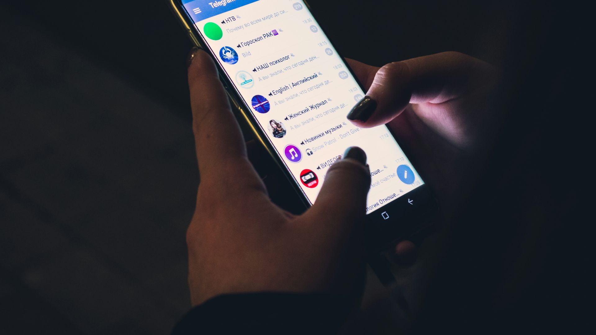 person using smartphone