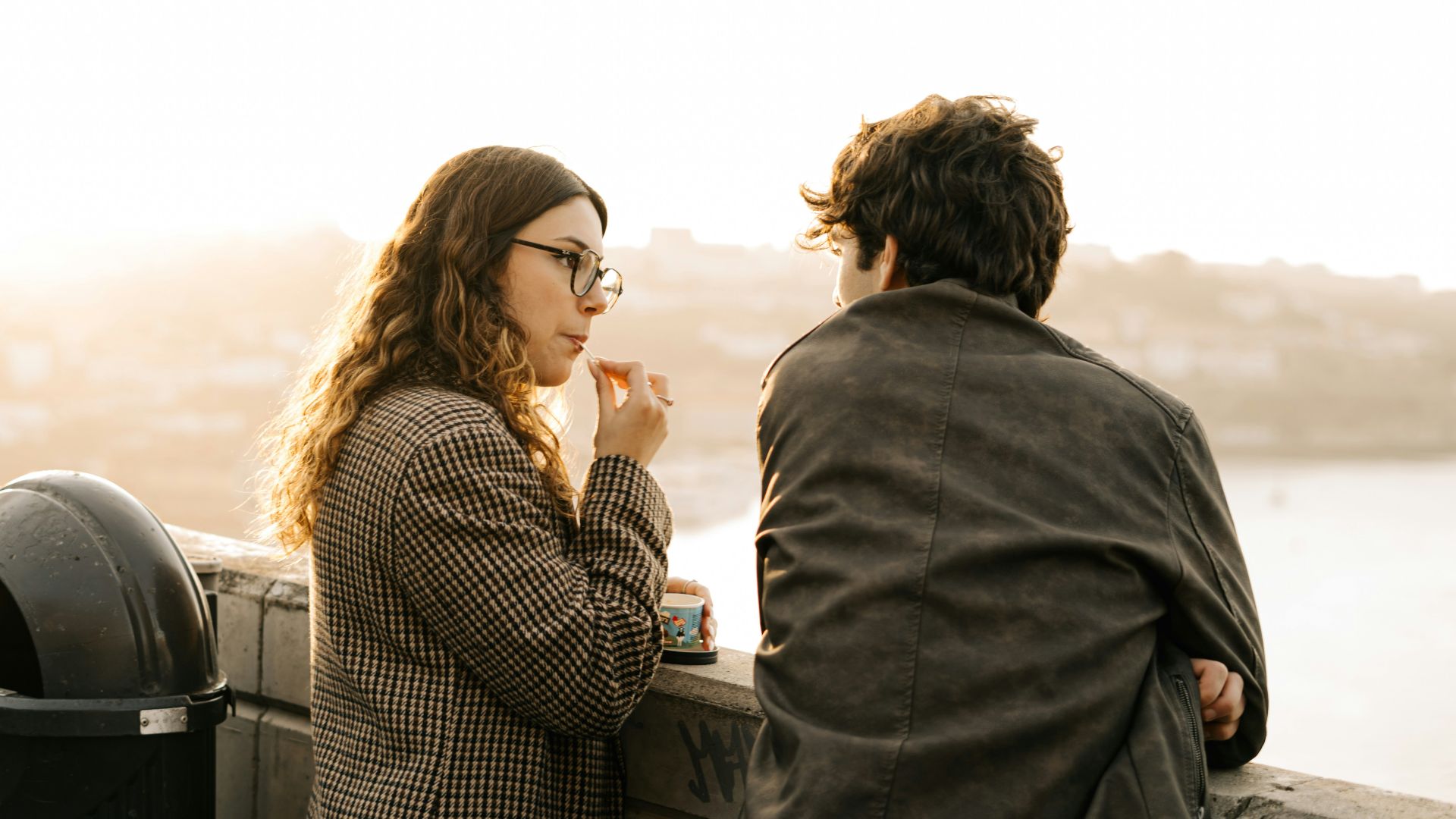 A man and a woman standing next to each other