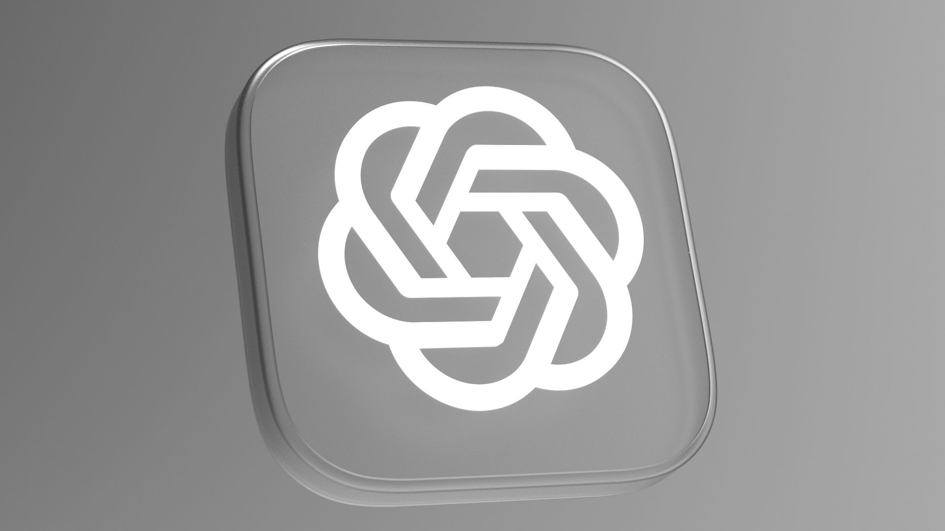 A white square with a knot on it