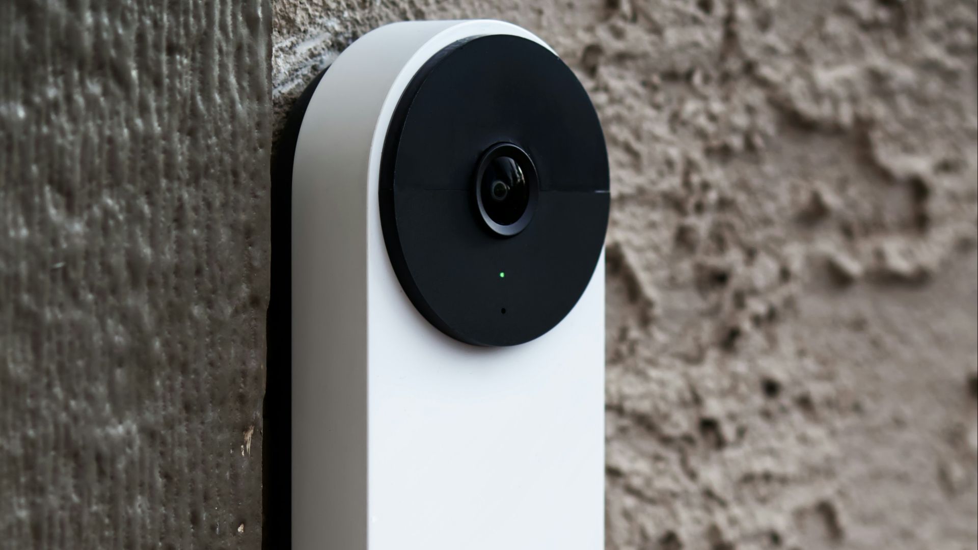 a camera mounted to the side of a wall