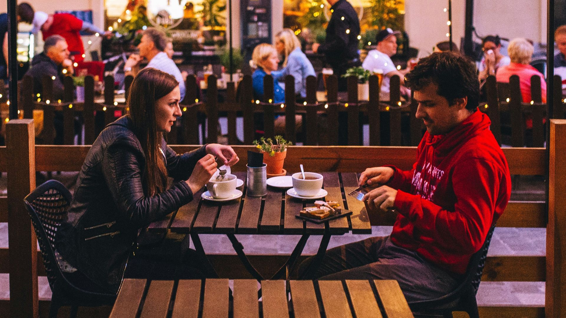 couple dining out