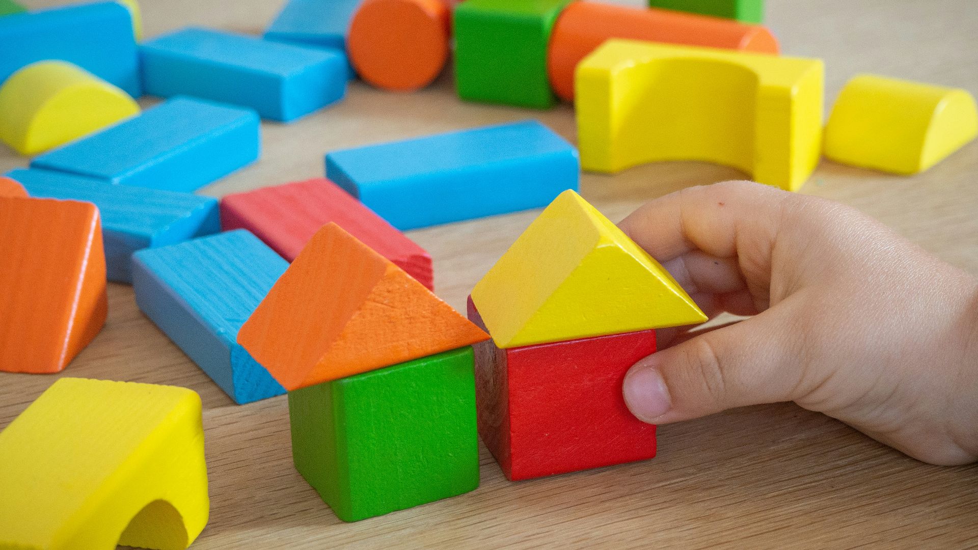assorted-color wooden blocks