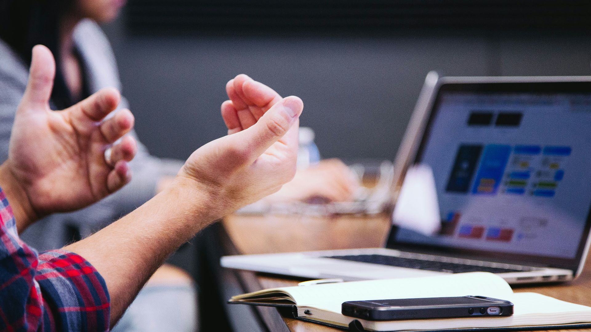 black smartphone near person