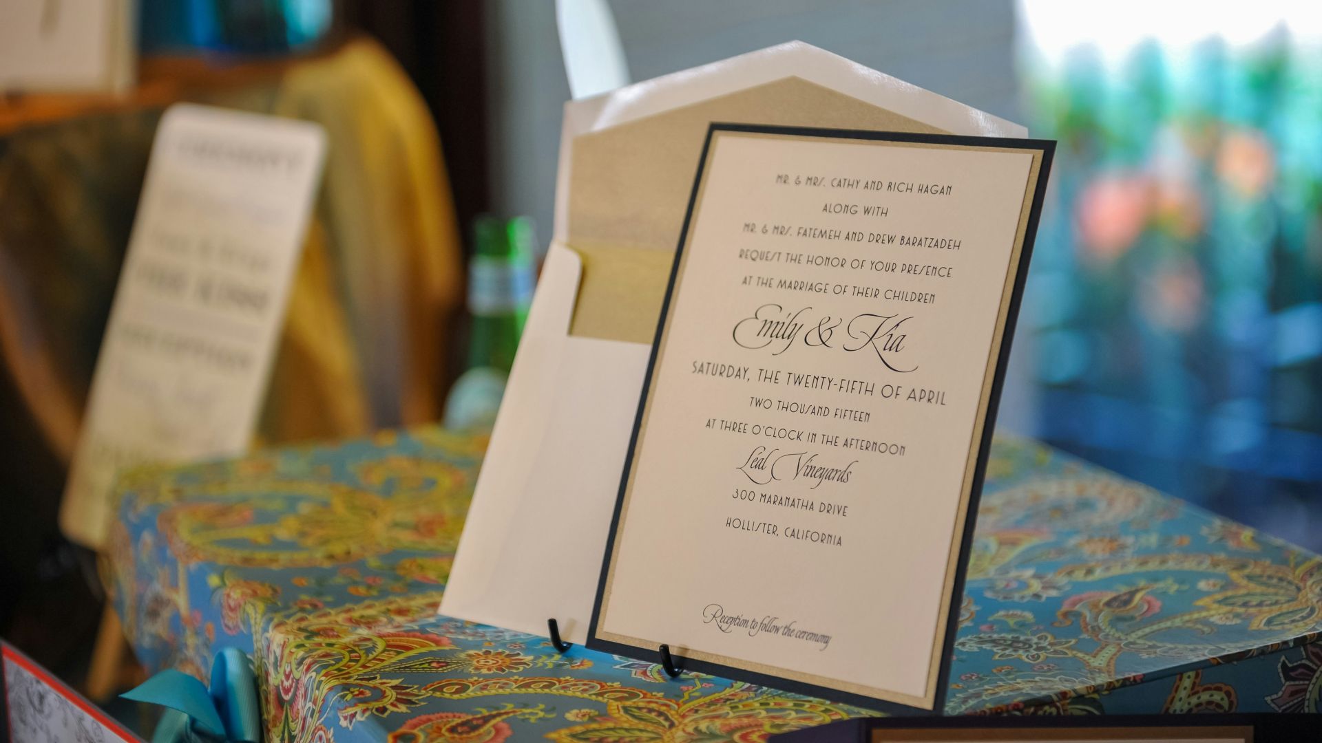 white and brown greeting card