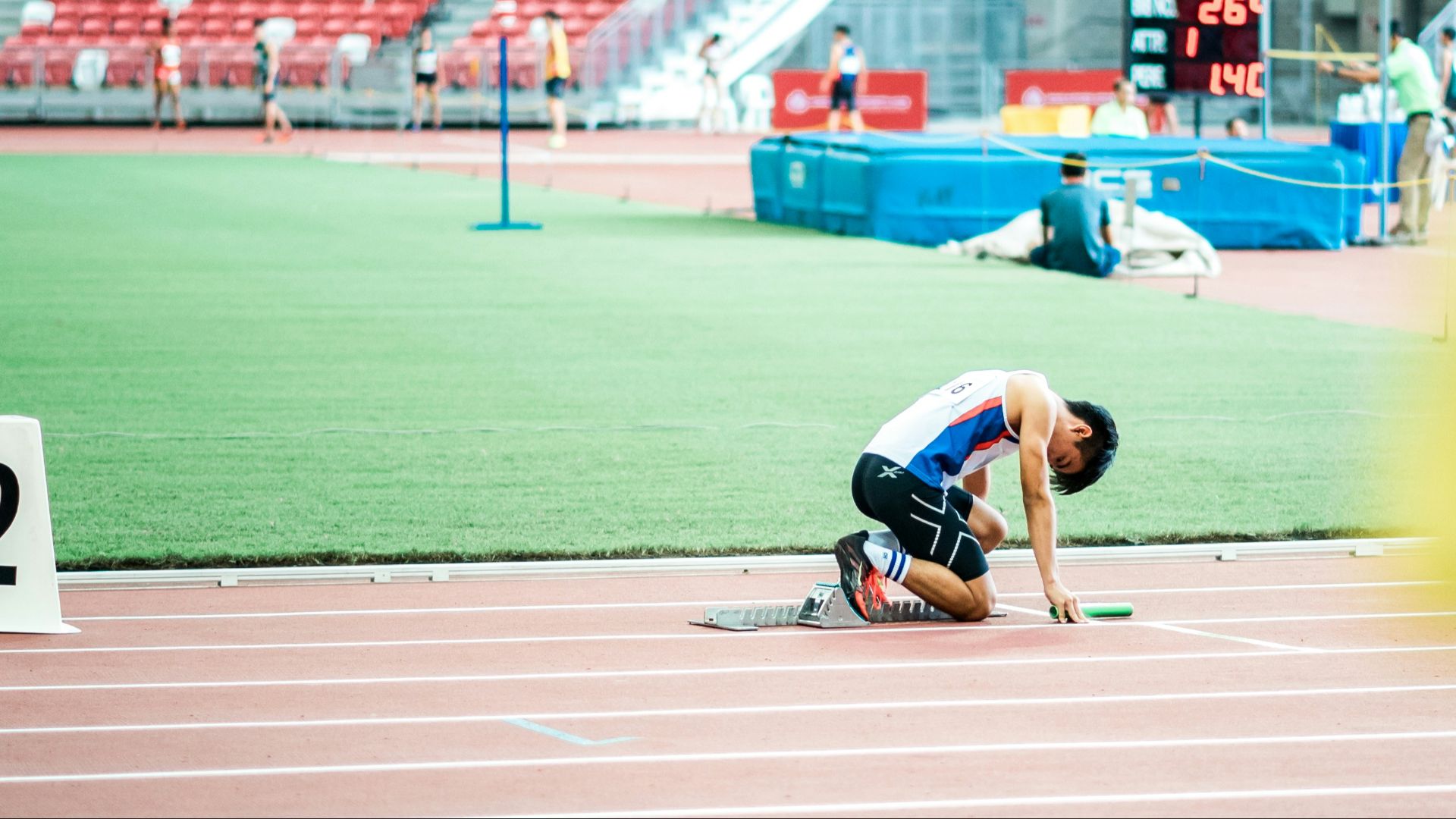 man about to run track and field