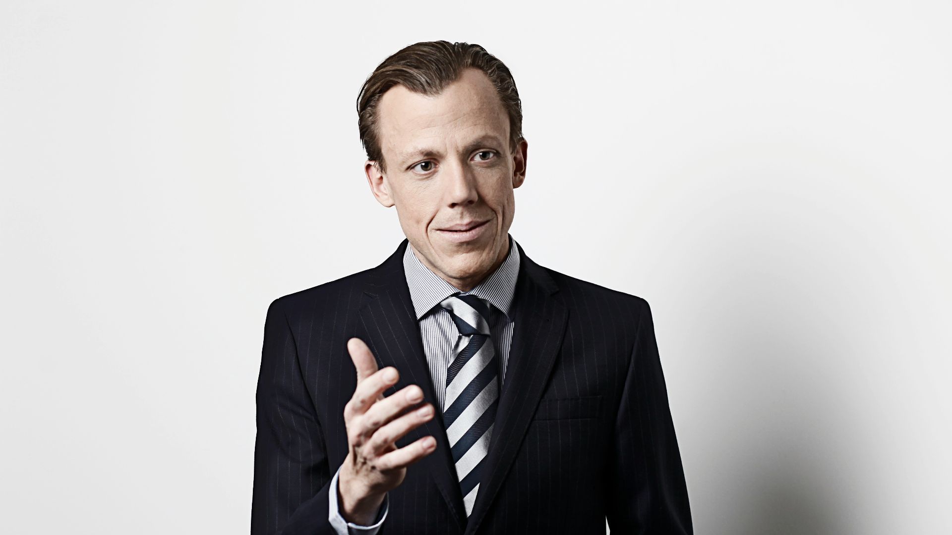 man in black suit jacket