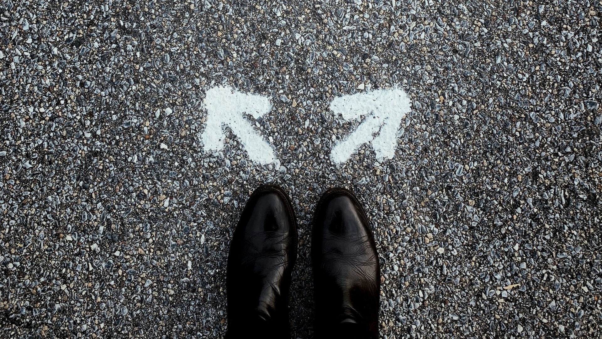 a person standing in the middle of a street