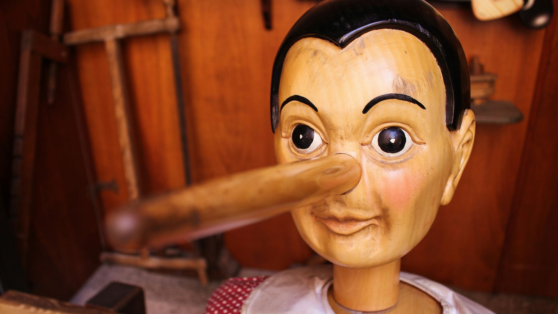 selective focus photography of Pinocchio puppet
