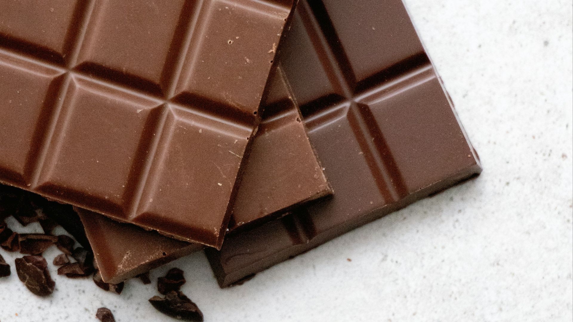 chocolate bar on white table