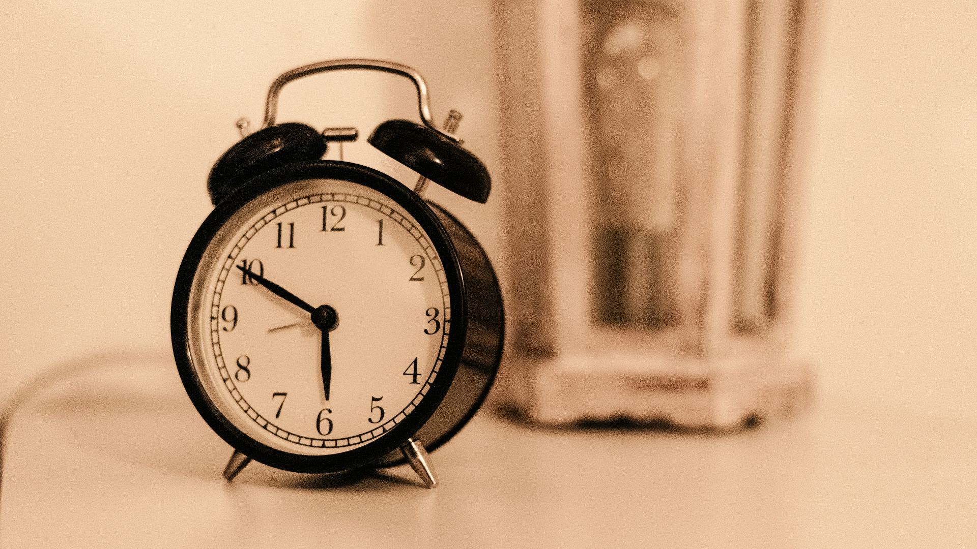 black ring bell alarm clock