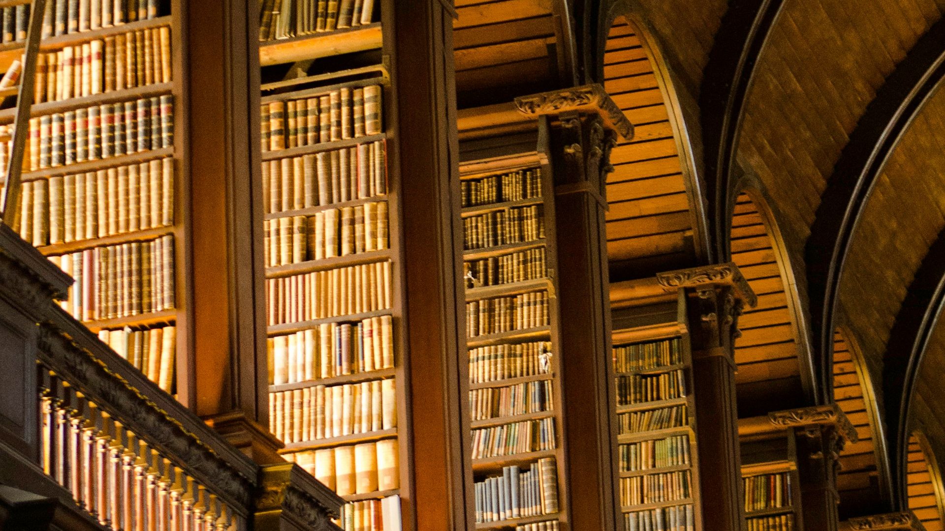 photo of bookshelf library