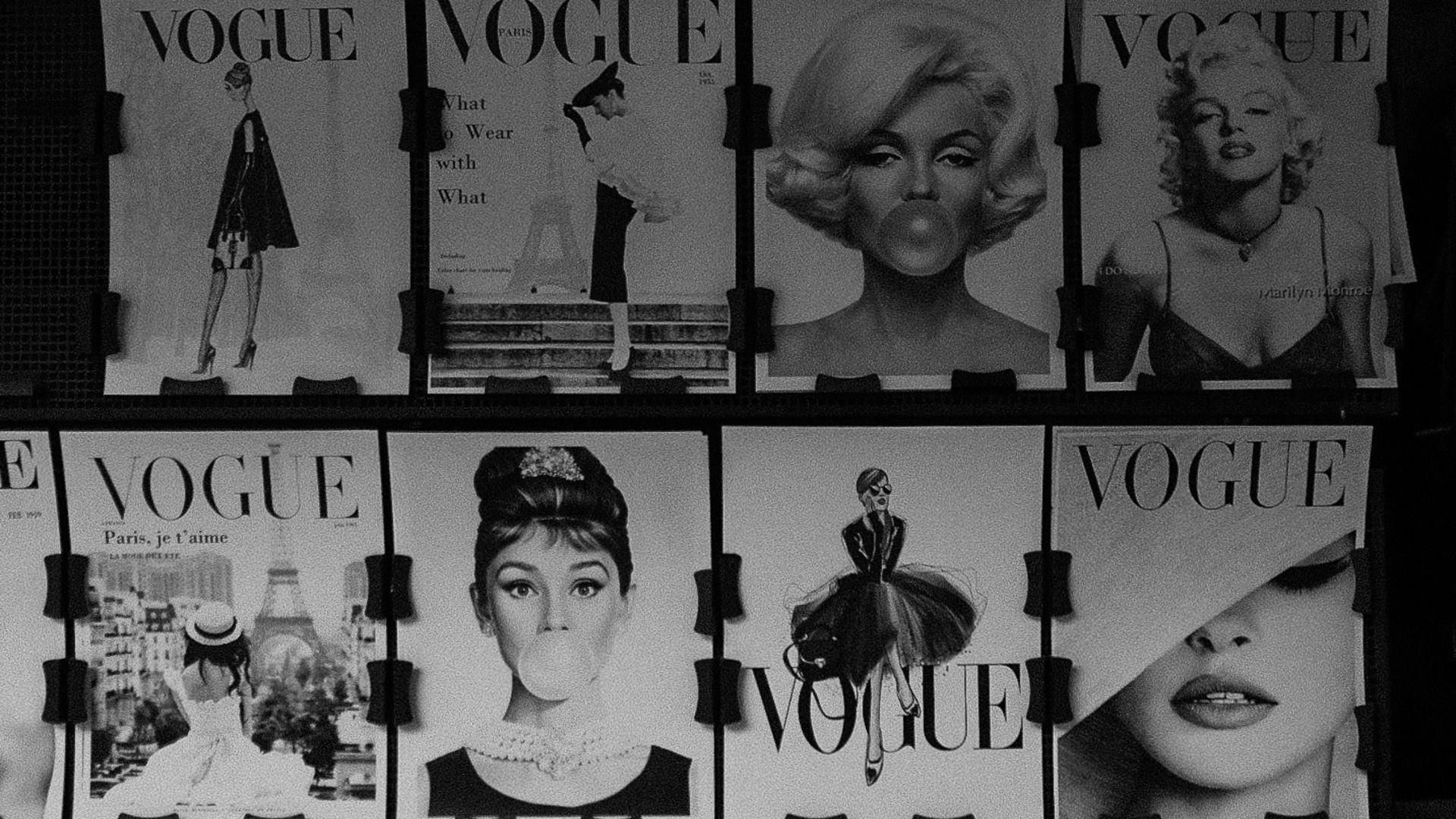 a group of drawings on a wall