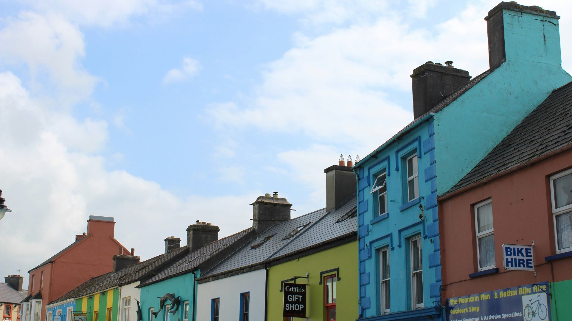 white and blue house