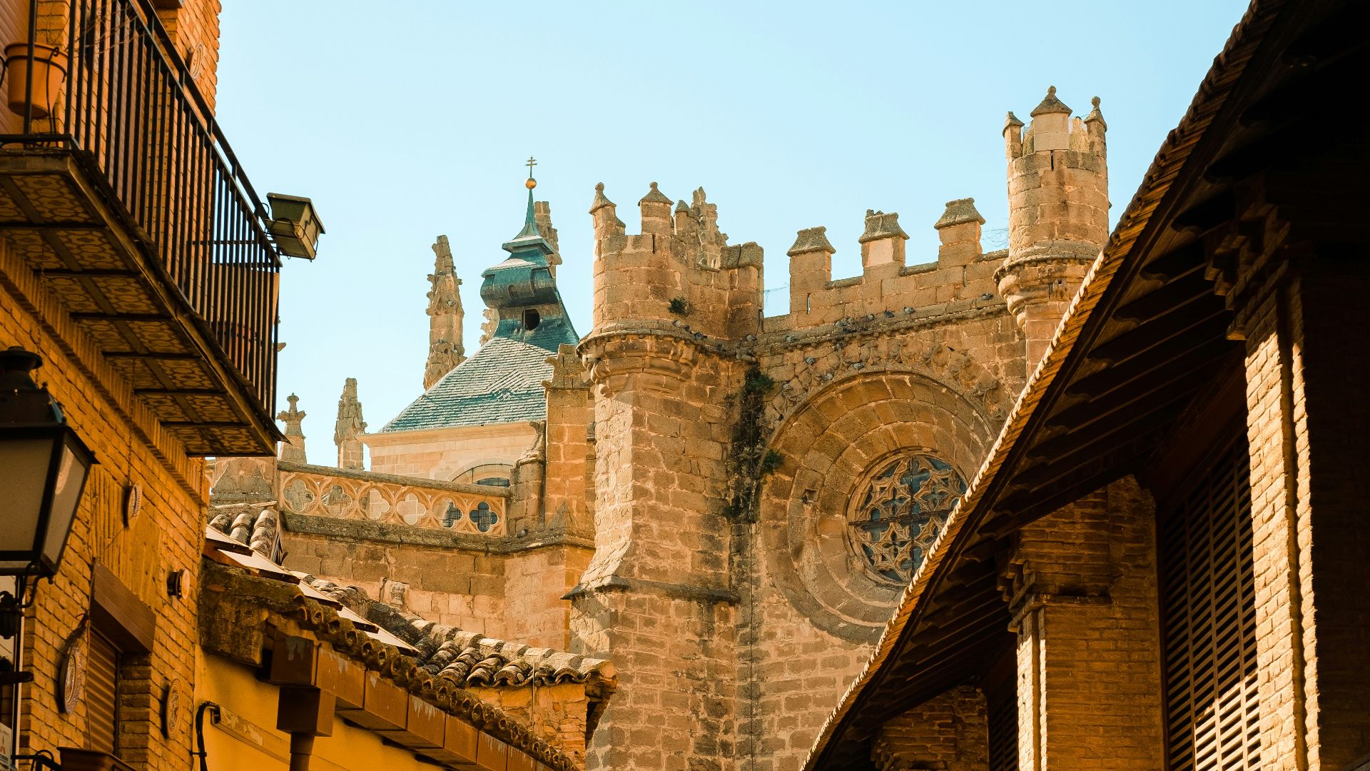 a building with a clock on the side of it