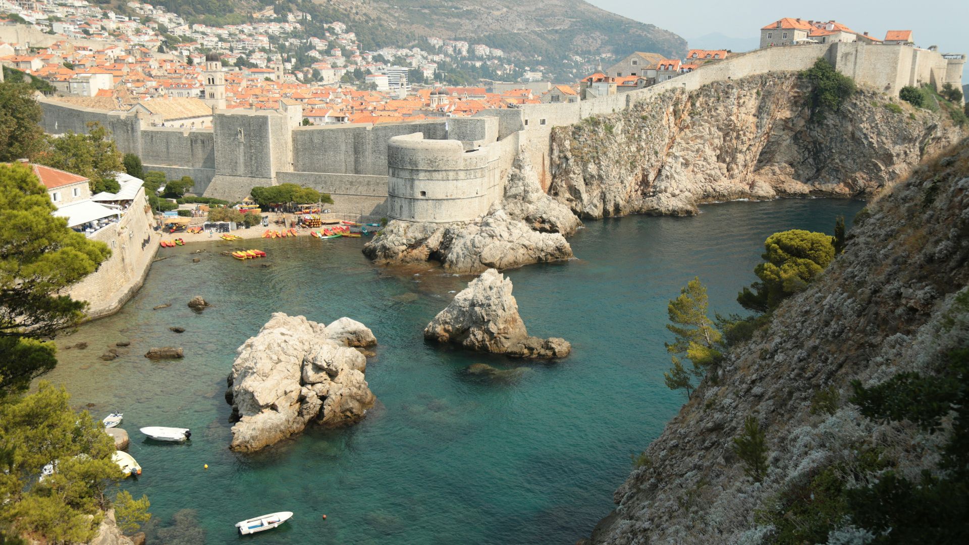 a body of water with boats in it