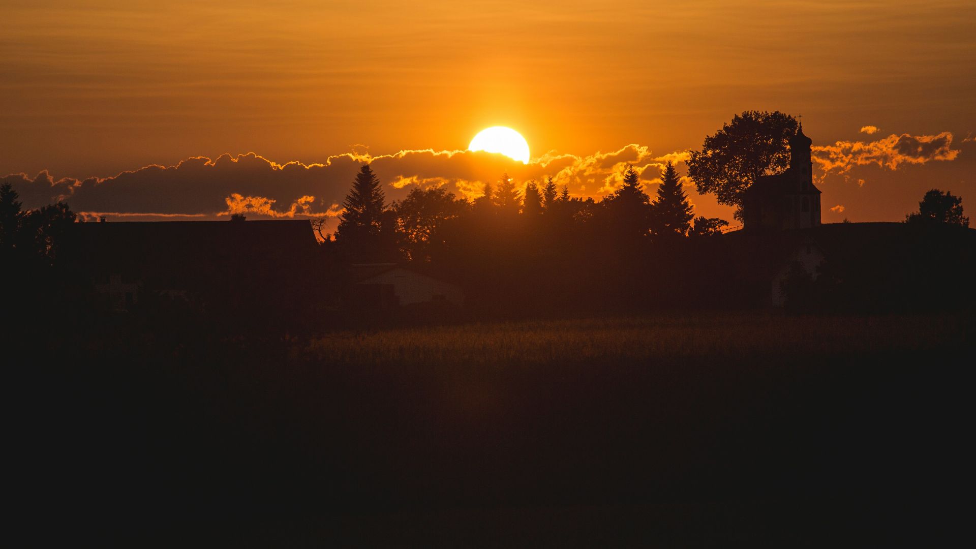 golden hour photography of sunset