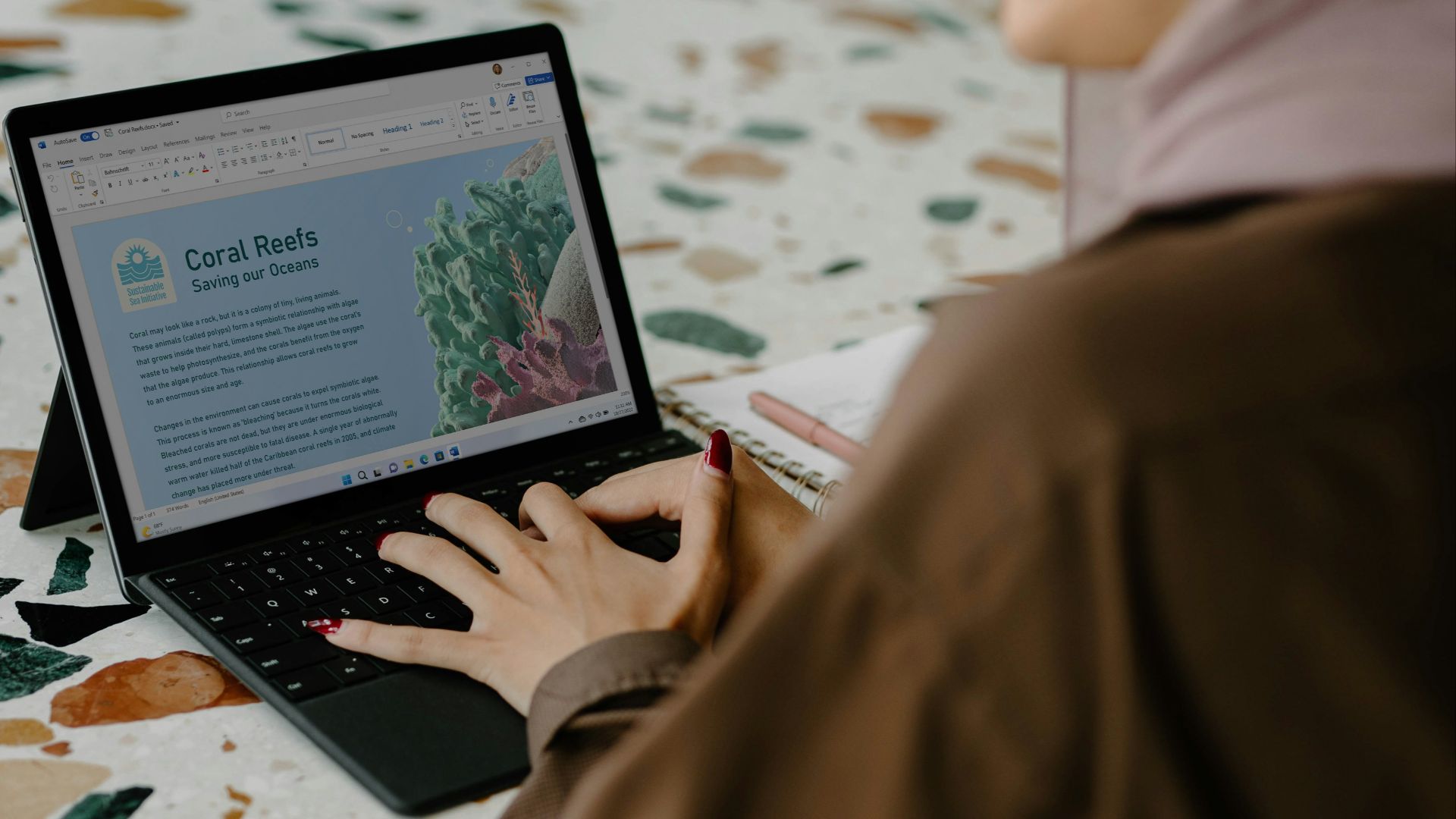 a person using a laptop