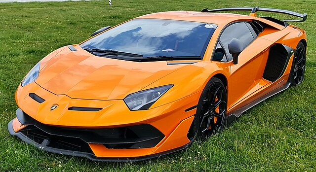 Orange Lamborghini Aventador Svj
