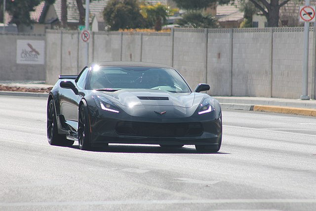 Black Chevrolet Corvette C7 Z06 On N Jones Blvd