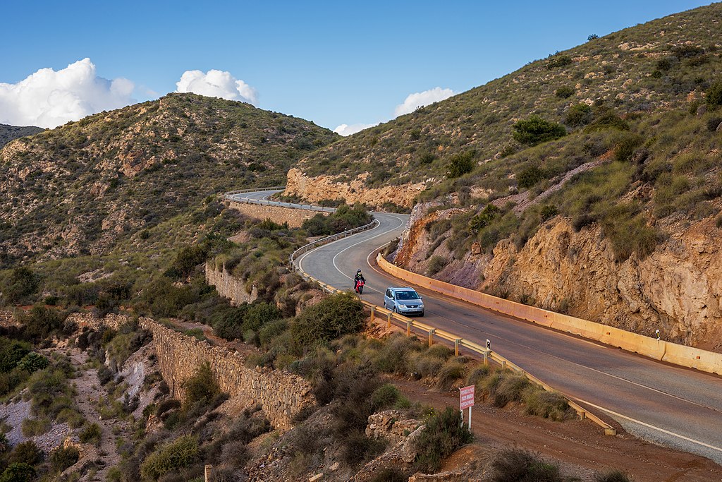 N-345 Road At El Pino In Cartagena, Murcia, Spain, 2022 January