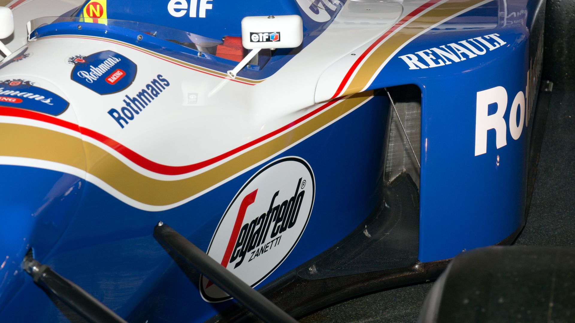 File:Williams FW16 sidepod intake 2017 Williams Conference Centre.jpg