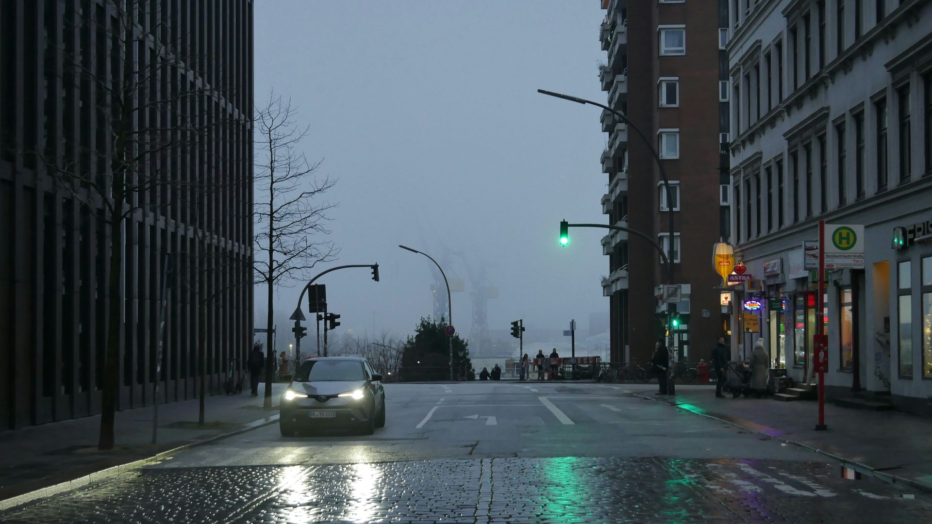a car that is sitting in the street