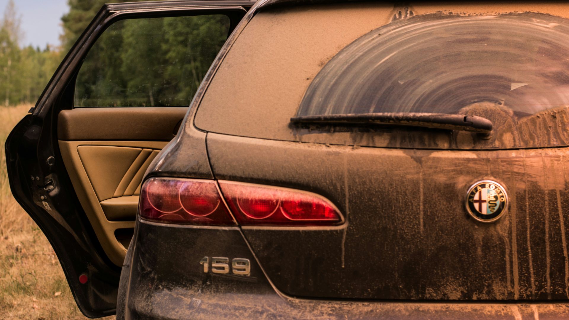 rear view photo of black ALFA ROMEO 459